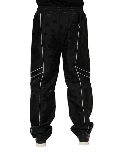 Dolce &amp; Gabbana – Schwarze Jogginghose aus Baumwolle mit geradem Schnitt