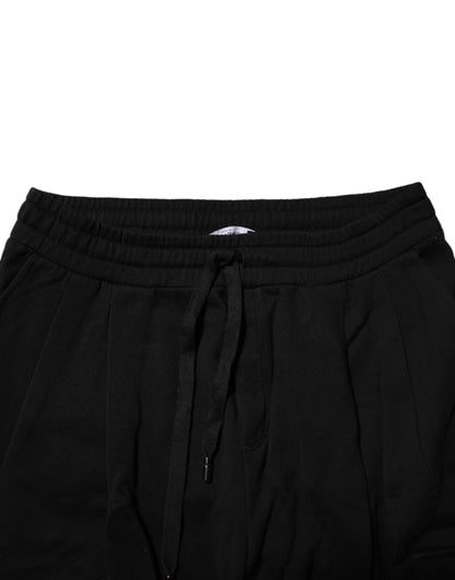 Dolce &amp; Gabbana – Schwarze Jogginghose aus Baumwolle mit Logo