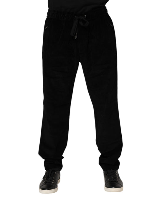 Dolce &amp; Gabbana Schwarze Jogginghose aus Baumwolle für Herren