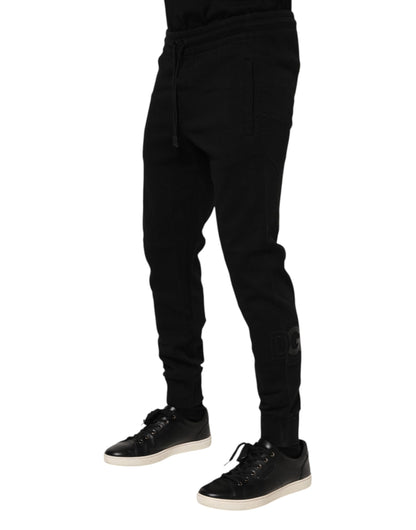 Dolce &amp; Gabbana Schwarze Jogginghose aus Baumwolle für Herren