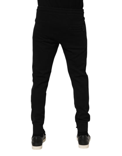 Dolce &amp; Gabbana Schwarze Jogginghose aus Baumwolle für Herren
