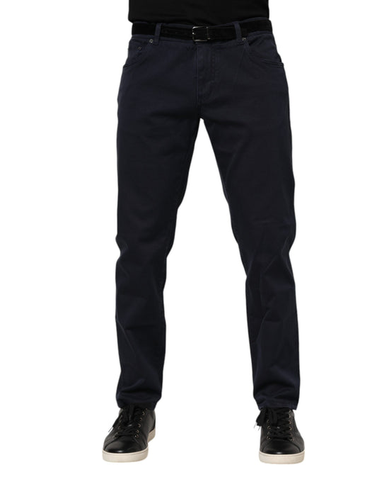 Dolce &amp; Gabbana – Blaue, konisch zulaufende Jeans aus Baumwolle