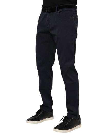 Dolce &amp; Gabbana – Blaue, konisch zulaufende Jeans aus Baumwolle