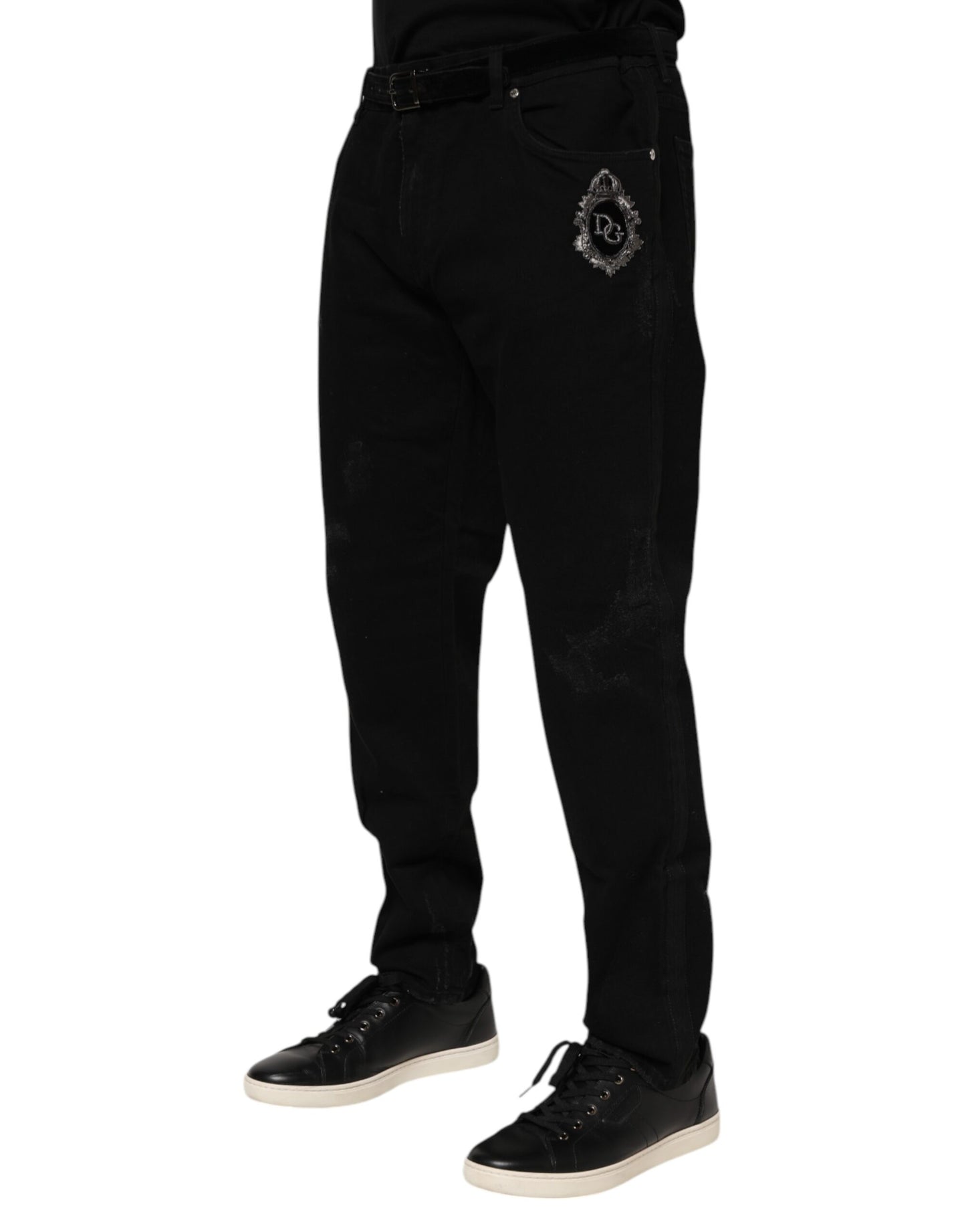 Dolce &amp; Gabbana Schwarze Skinny-Jeans aus Baumwolle für Herren