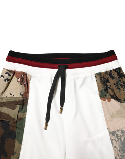 Dolce &amp; Gabbana – Weiße Patchwork-Jogginghose
