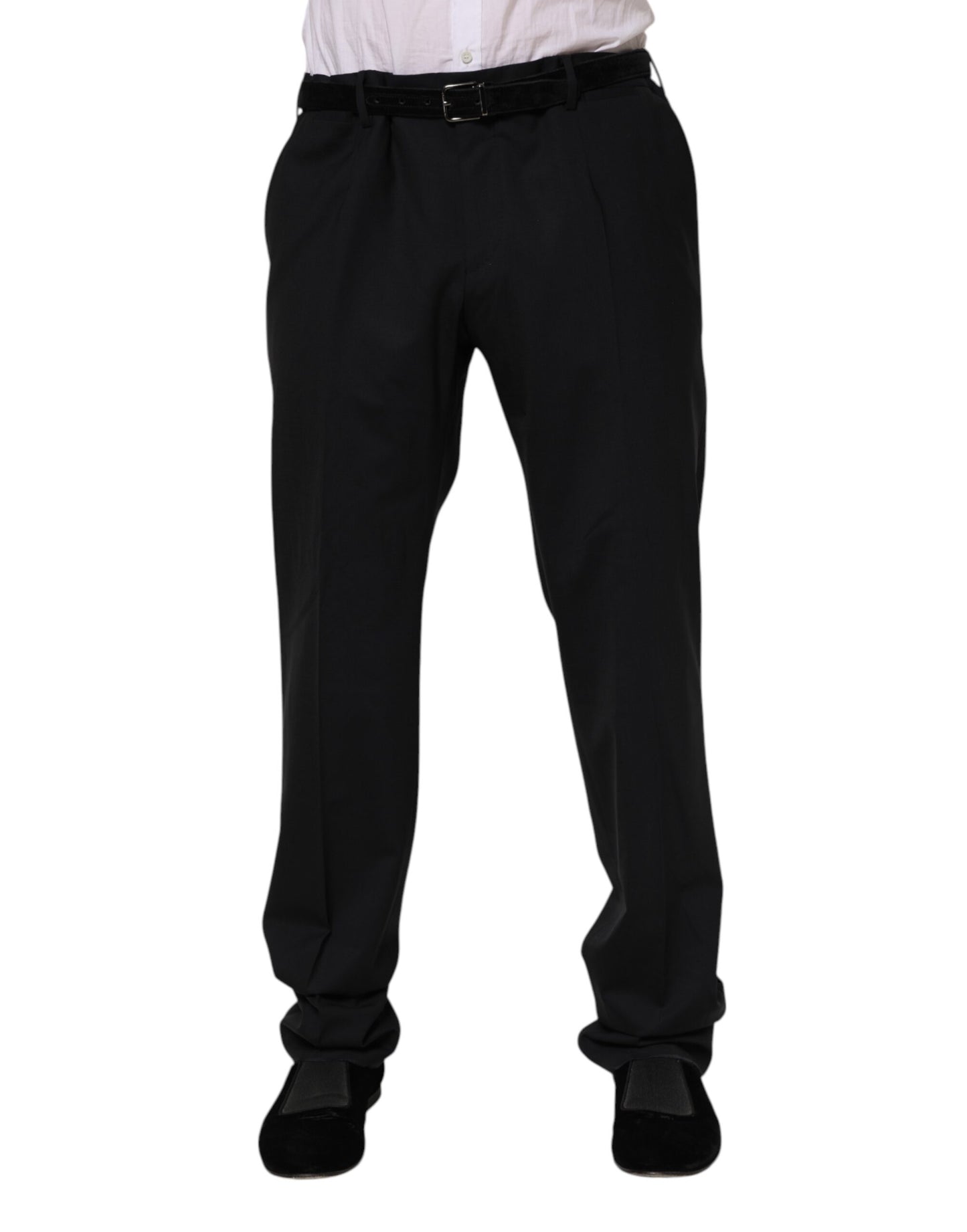 Dolce &amp; Gabbana – Schwarze Anzughose aus Wolle