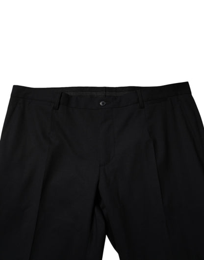 Dolce &amp; Gabbana – Schwarze Anzughose aus Wolle