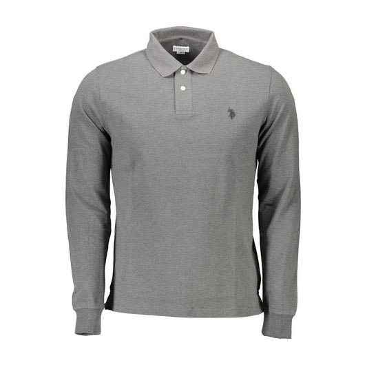 US POLO ASSN. Gray Cotton Polo Shirt