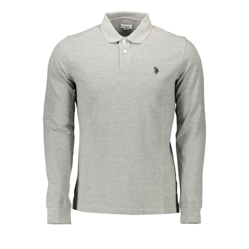 US POLO ASSN. Gray Cotton Polo Shirt