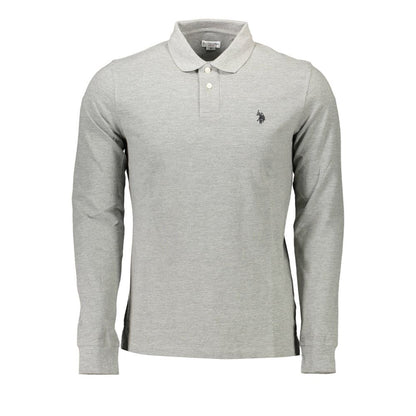 US POLO ASSN. Gray Cotton Polo Shirt