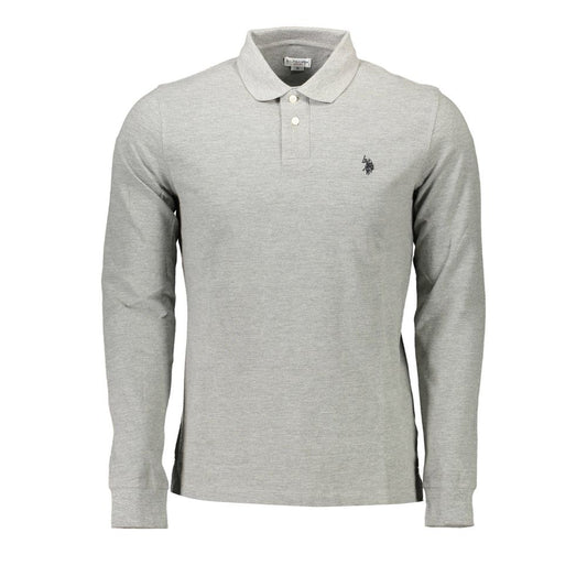 US POLO ASSN. Gray Cotton Polo Shirt