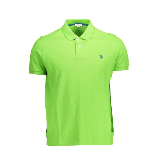 US POLO ASSN. Green Cotton Polo Shirt