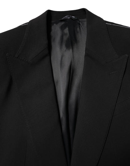 Dolce &amp; Gabbana – Schwarzer, einreihiger, zweiteiliger MARTINI-Anzug