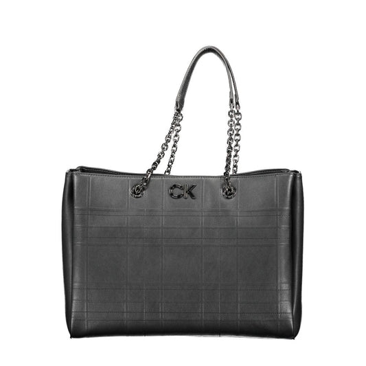 Calvin Klein Schwarze Polyester-Handtasche
