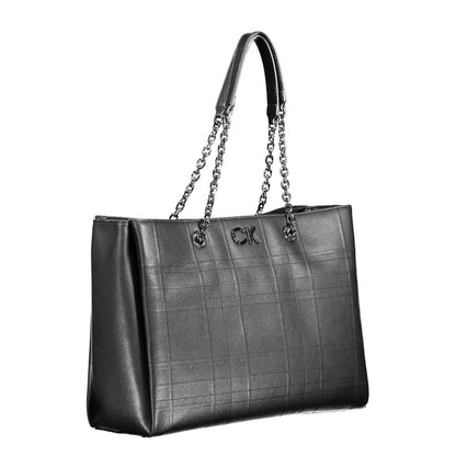 Calvin Klein Schwarze Polyester-Handtasche