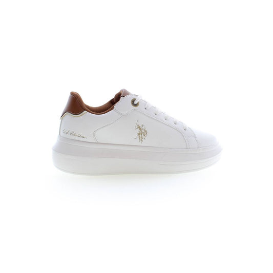 US POLO ASSN. Weißer Polyester-Sneaker