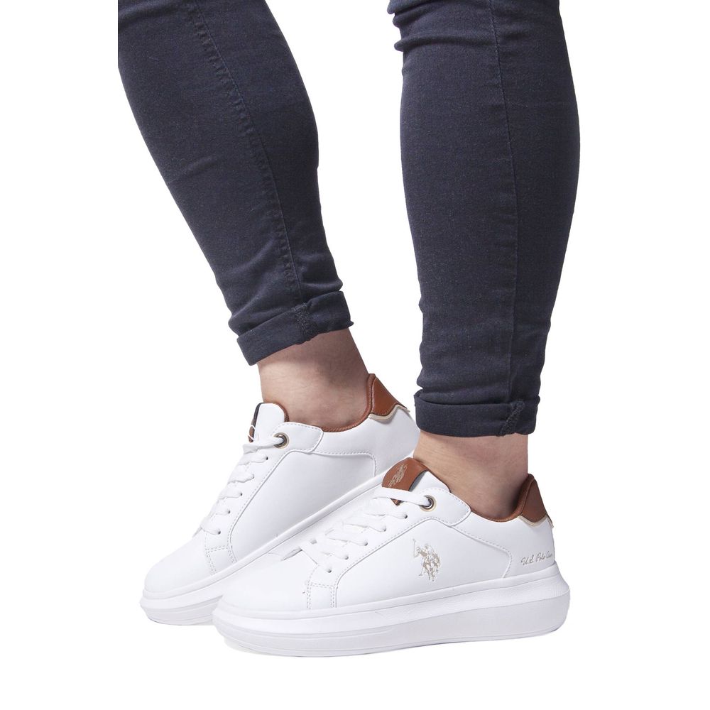 US POLO ASSN. Weißer Polyester-Sneaker