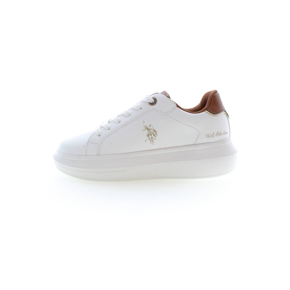 US POLO ASSN. Weißer Polyester-Sneaker