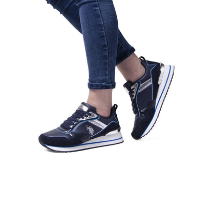 US POLO ASSN. Blauer Polyester-Sneaker