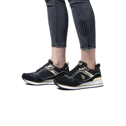 US POLO ASSN. Schwarzer Polyester-Sneaker