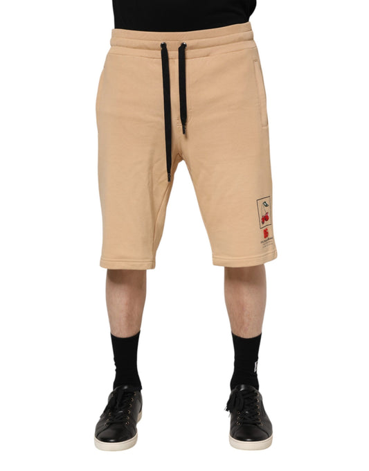 Dolce &amp; Gabbana Gelbe Baumwoll-Bermuda-Sweatshorts für Herren