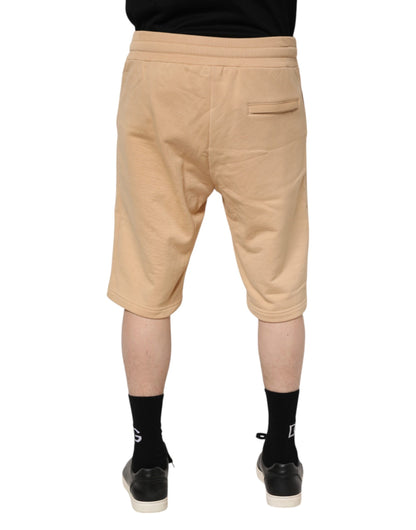 Dolce &amp; Gabbana Gelbe Baumwoll-Bermuda-Sweatshorts für Herren
