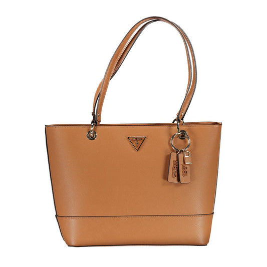 Guess Jeans – Braune Polyethylen-Handtasche