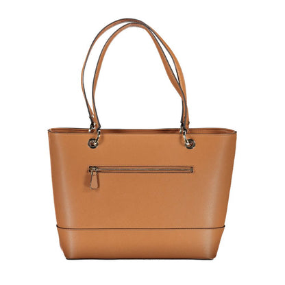 Guess Jeans – Braune Polyethylen-Handtasche