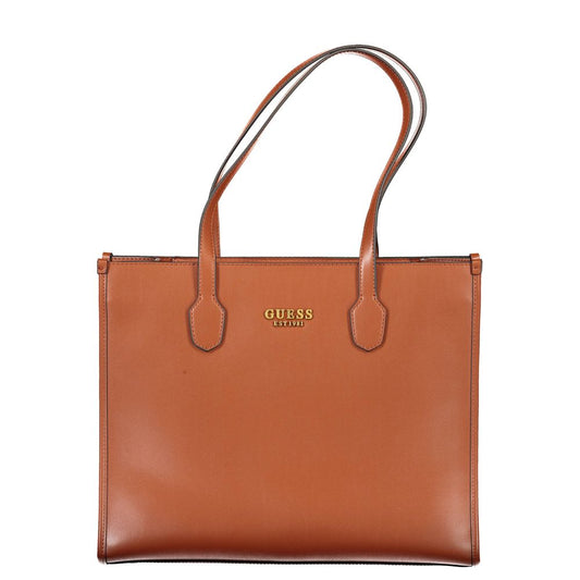 Guess Jeans – Braune Polyethylen-Handtasche