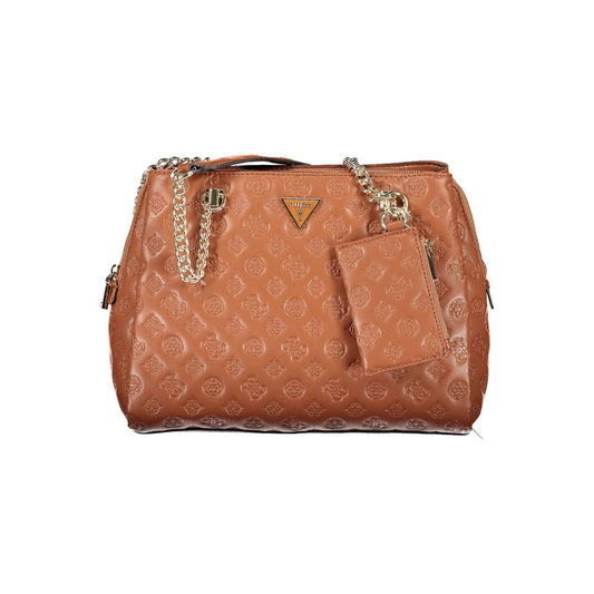 Guess Jeans – Braune Polyethylen-Handtasche