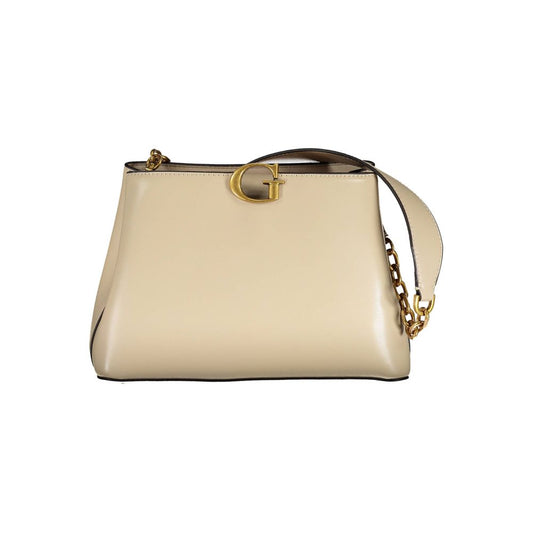Guess Jeans Beige Polyethylen Handtasche