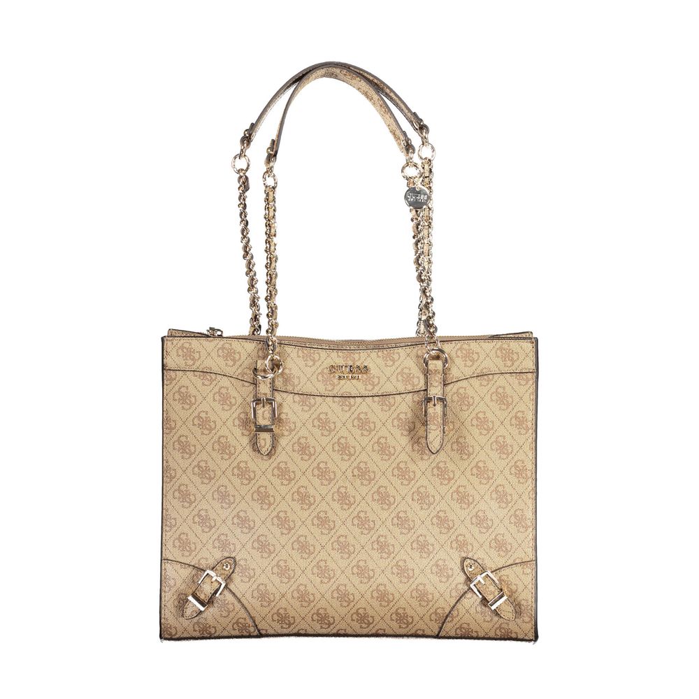 Guess Jeans Beige Polyethylen Handtasche
