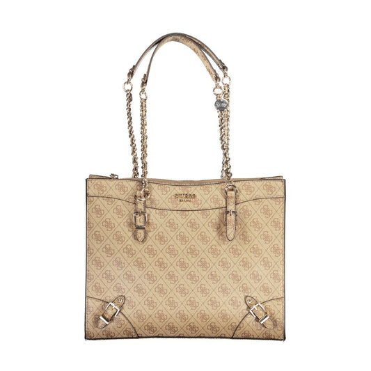 Guess Jeans Beige Polyethylen Handtasche