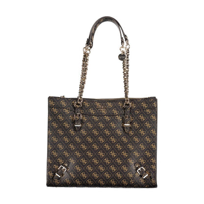Guess Jeans – Braune Polyethylen-Handtasche