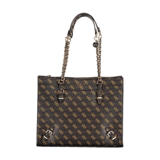 Guess Jeans – Braune Polyethylen-Handtasche
