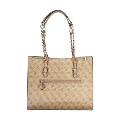 Guess Jeans Beige Polyethylen Handtasche