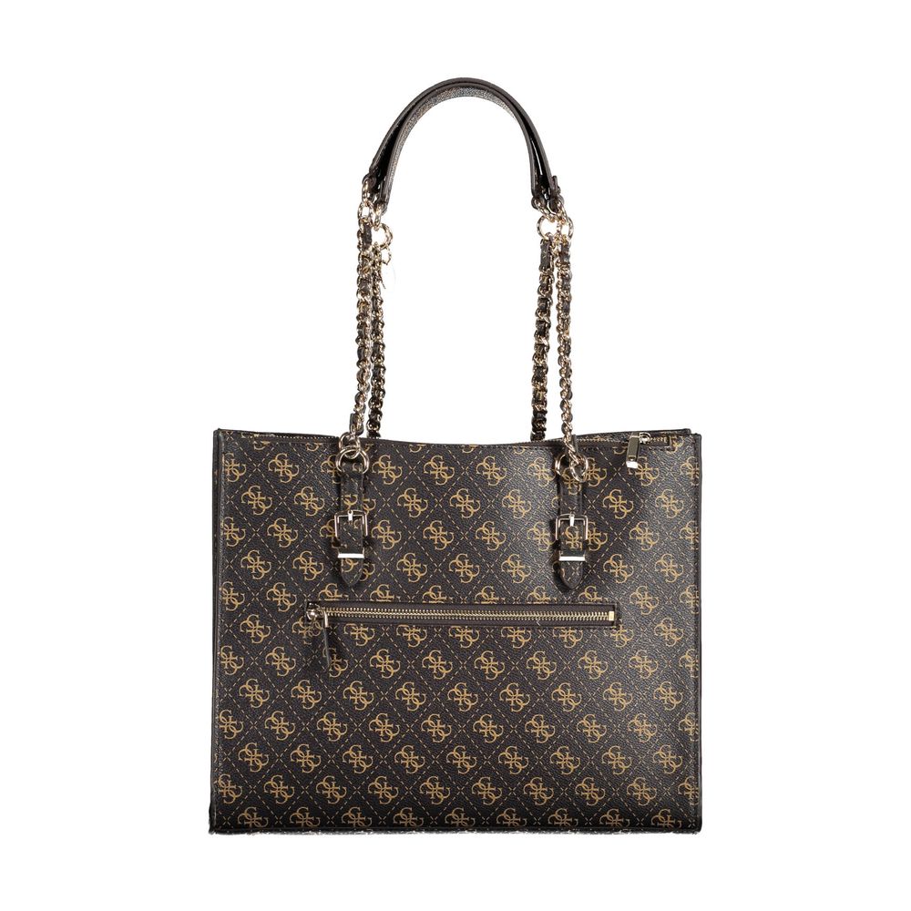 Guess Jeans – Braune Polyethylen-Handtasche