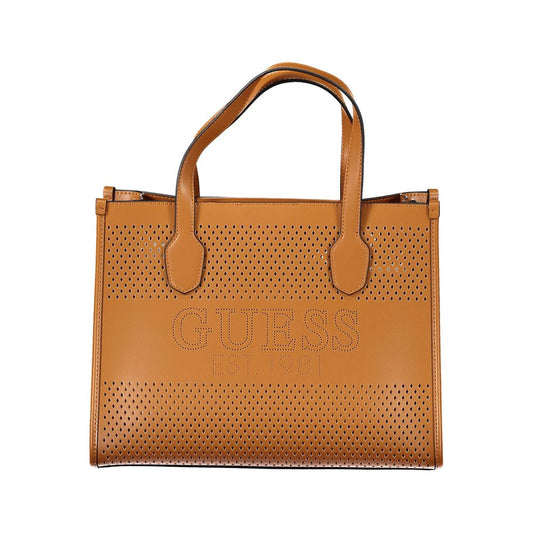 Guess Jeans – Braune Polyethylen-Handtasche