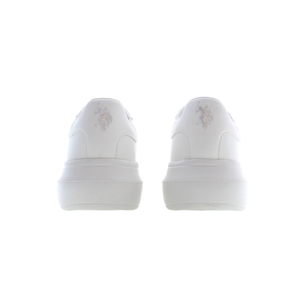 US POLO ASSN. Weißer Polyester-Sneaker