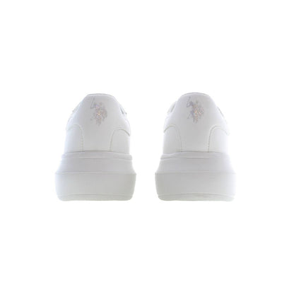 US POLO ASSN. Weißer Polyester-Sneaker