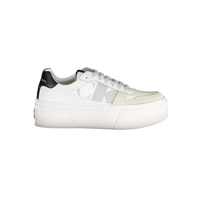 Calvin Klein – Weißer Polyester-Sneaker