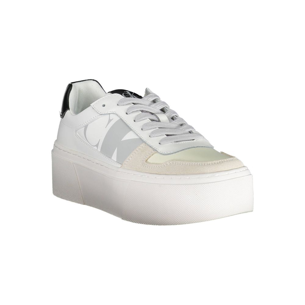 Calvin Klein – Weißer Polyester-Sneaker