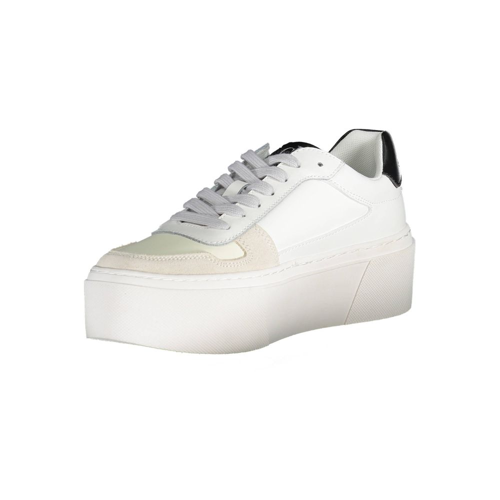 Calvin Klein – Weißer Polyester-Sneaker