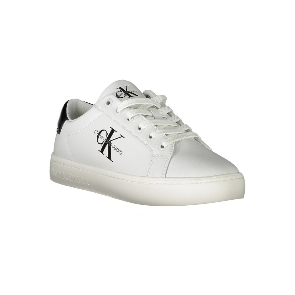 Calvin Klein – Weißer Polyester-Sneaker