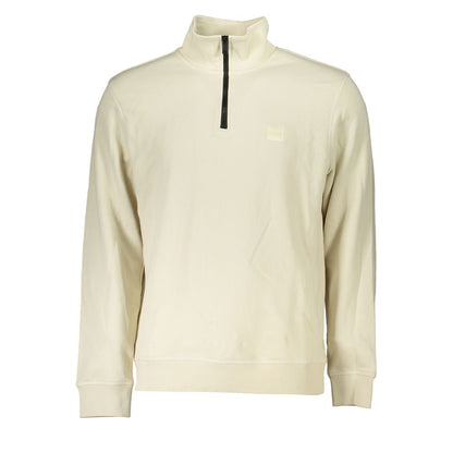 Beigefarbener Baumwollpullover von Hugo Boss