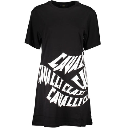 Schwarzes Baumwollkleid der Cavalli Class