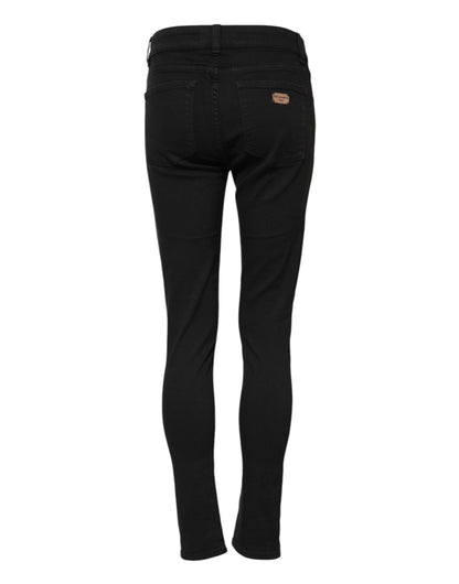 Dolce &amp; Gabbana – Schwarze Slim-Fit-Jeans aus Baumwollstretch