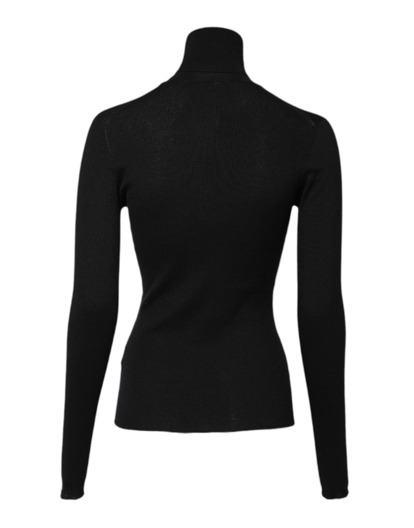 Dolce &amp; Gabbana – Schwarzes Strickblusenoberteil aus Kaschmir mit Rollkragen