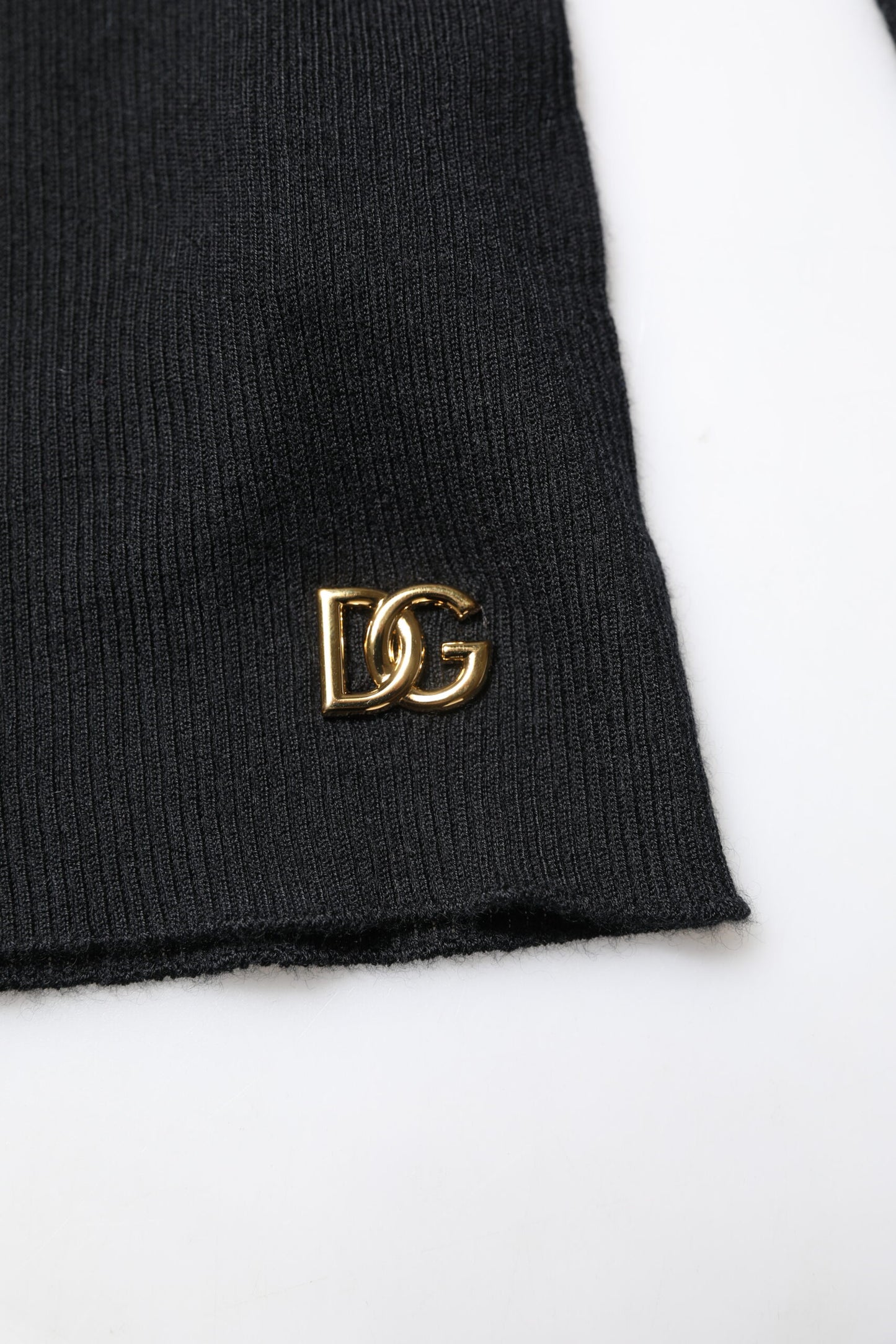 Dolce &amp; Gabbana – Schwarzes Strickblusenoberteil aus Kaschmir mit Rollkragen