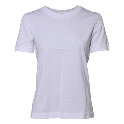 Dolce &amp; Gabbana – Weißes T-Shirt aus Baumwolle mit Rundhalsausschnitt und kurzen Ärmeln